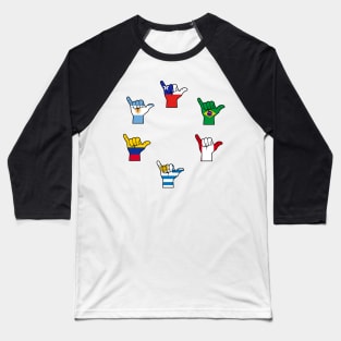 Shaka latin america flag Baseball T-Shirt